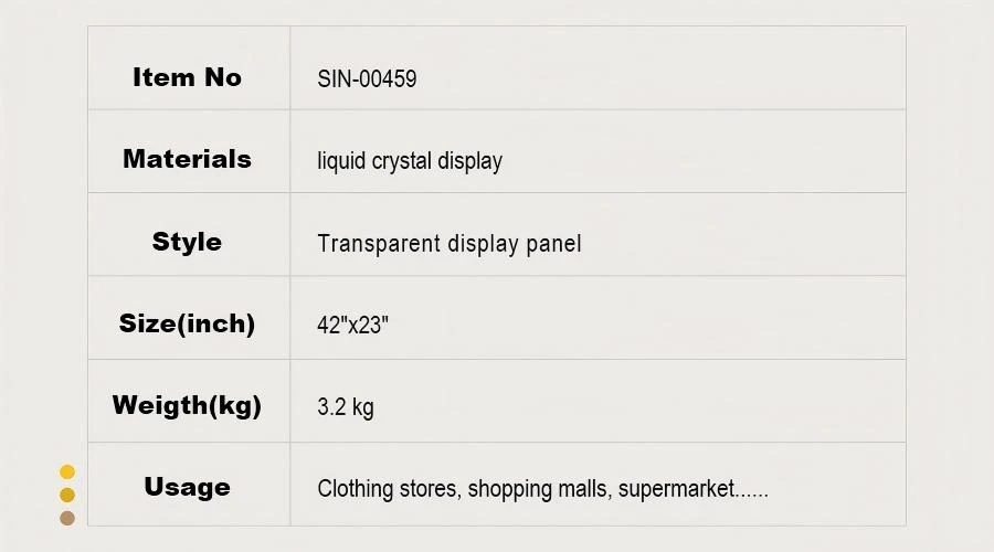 42 X 23 Transparent Screen 42 X 23 Transparent Screen